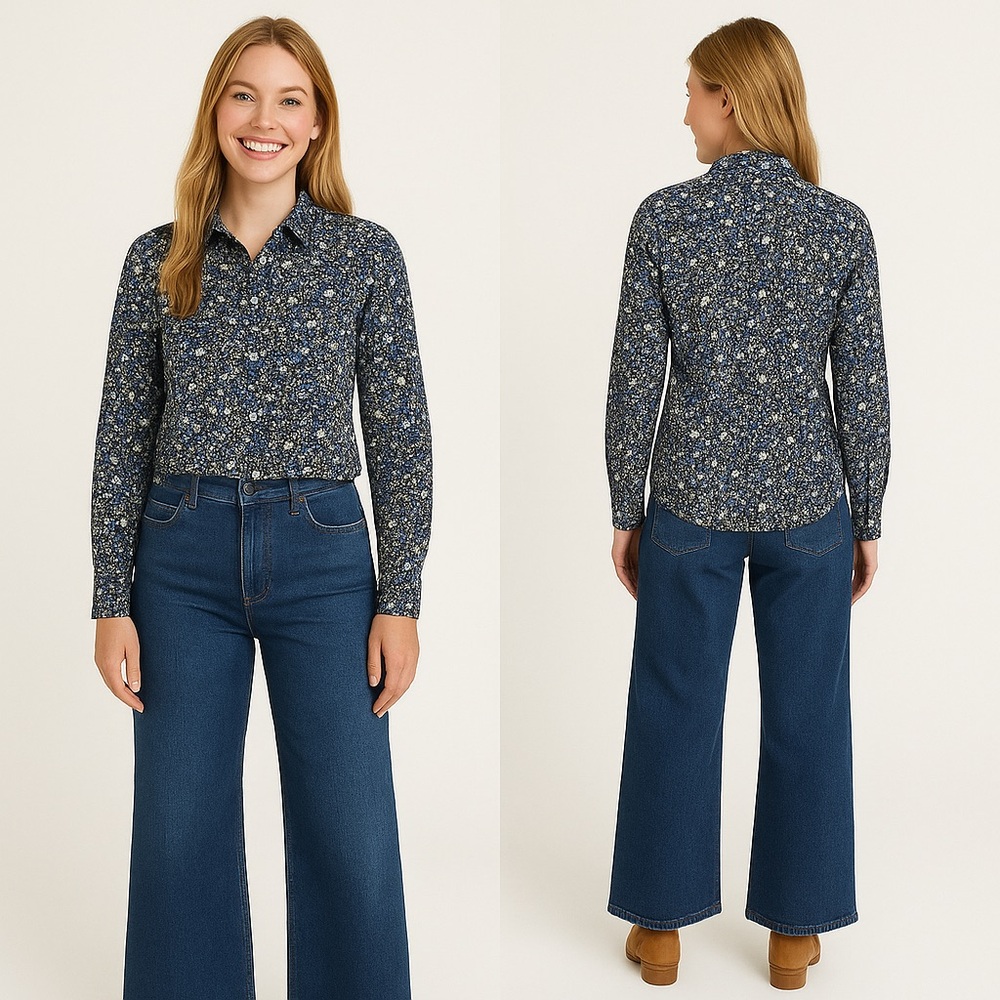 Lauren Ralph Lauren Floral button down top
